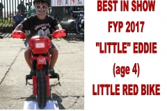 14 BEST IN SHOW - FYP 2017 - LITTLE EDDIE (age 4). LITTLE RED BIKE.
