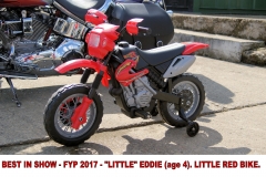 15 BEST IN SHOW - FYP 2017 - LITTLE EDDIE (age 4). LITTLE RED BIKE. (